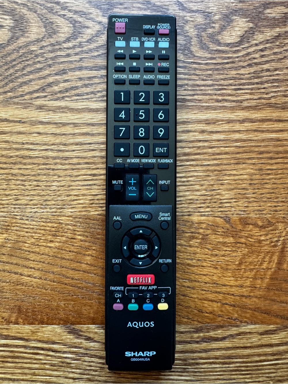 Sharp AQUOS OEM TV Remote GB004WJSA Tested Working Netflix Button